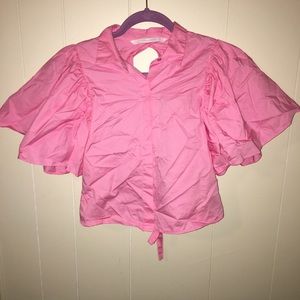 Butterfly sleeve button down